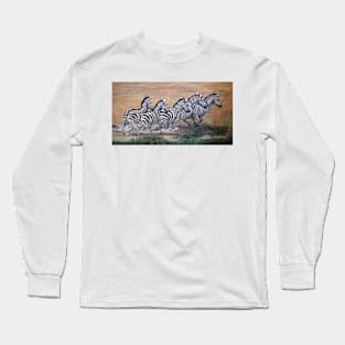 GALLOPING ZEBRAS Long Sleeve T-Shirt